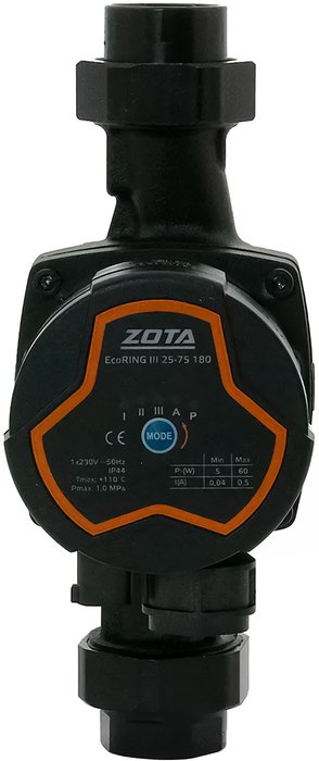 Циркуляционный насос Zota EcoRING III 25-75 180 с гайками