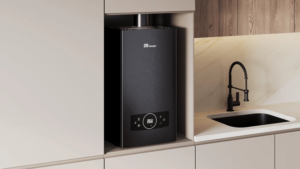 Настенный газовый котел E8 tempo GMA24V (черная металлическая панель)