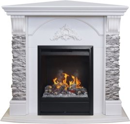 Каминокомплект RealFlame Athena Corner GR STD/EUG/25/25&#039;5 WT с очагом 3D Olympic