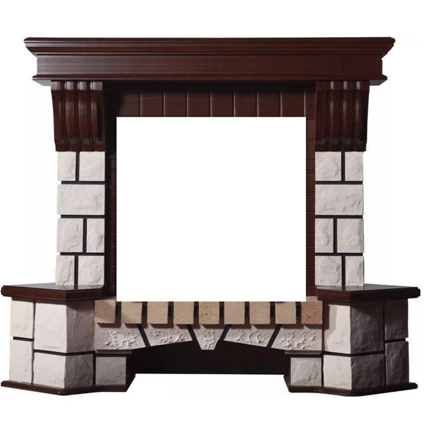 Портал Interflame Экстер махагон угловой под очаг Panoramic 25