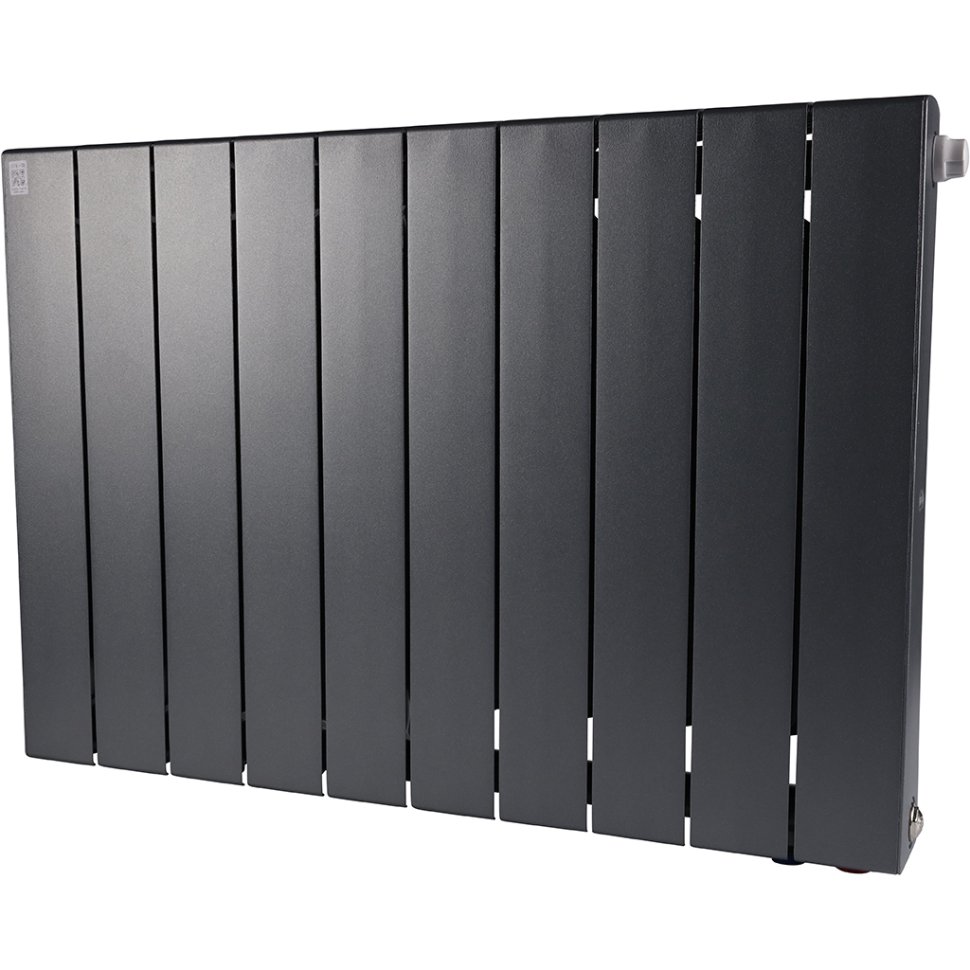 Биметаллический радиатор отопления Rifar Supremo Ventil SVR 500 10 секций нижнее правое подключение титан