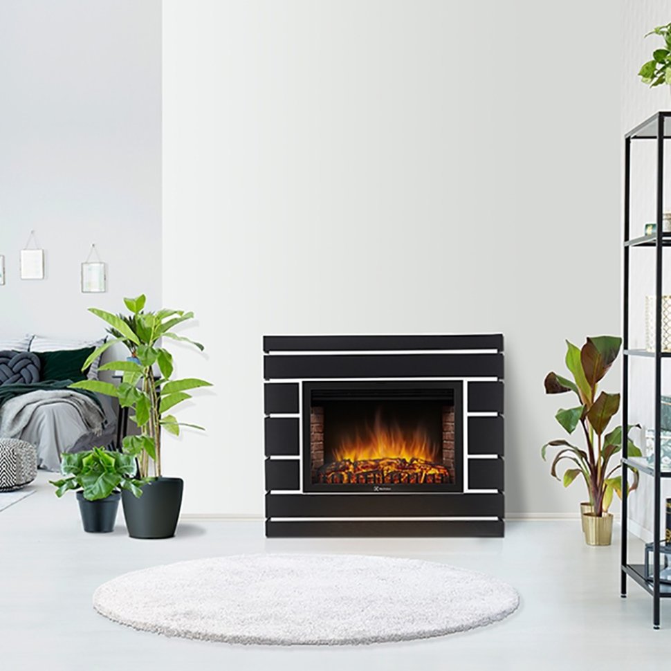 Каминокомплект Electrolux EFP/P-3020LS N портал Moderno 30 шпон чёрный дуб