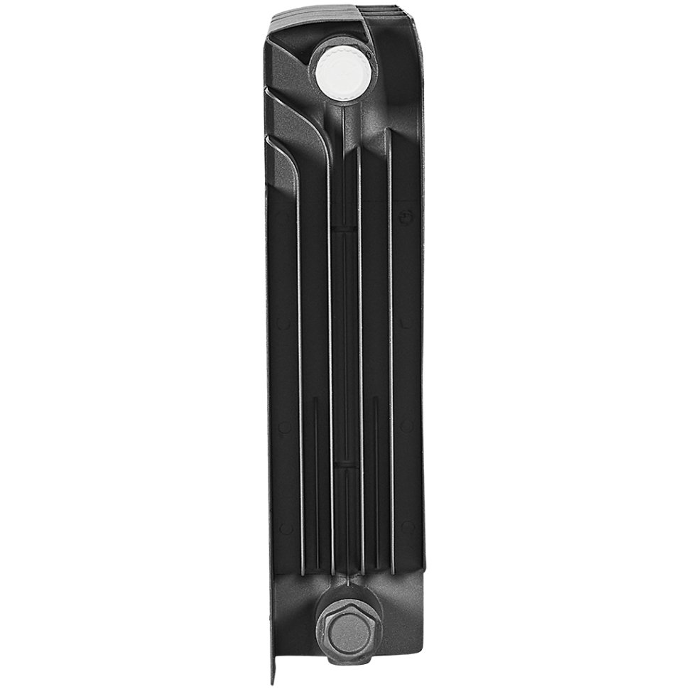 Биметаллический радиатор отопления Stout Titan Ventil 350 8 секций нижнее правое подключение графит RAL 7024