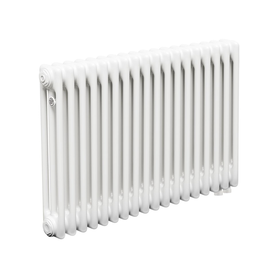 Стальной трубчатый радиатор Теплофорт ТР3057 ТВ 18 секций нижнее подключение 1/2 белый глянец