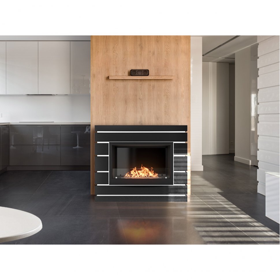 Каминокомплект Firelight Moderno 25 с очагом BFP/P-2520 шпон чёрный дуб