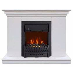 Каминокомплект Хорошие Камины Марс с очагом Royal Flame Aspen Black белый