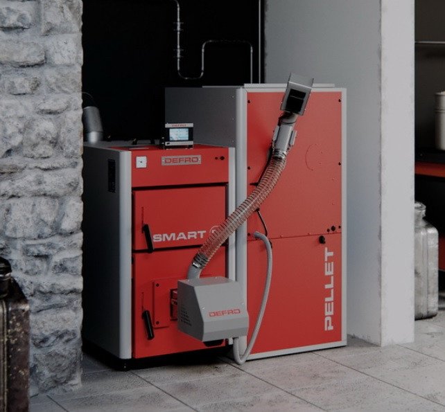 Напольный твердотопливный котел Defro Smart Ekopell 24