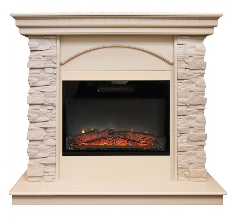 Каминокомплект RealFlame Elford STD/EUG/24/25'5/HL WT с очагом Kendal 24