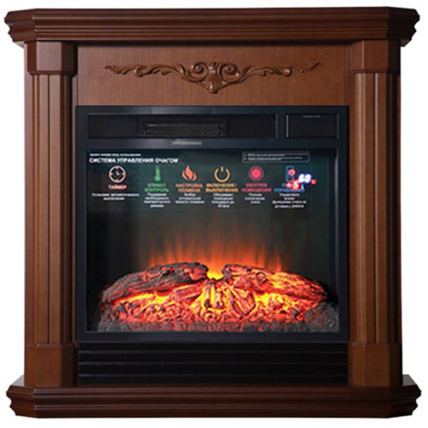 Каминокомплект Interflame Виелтон с очагом Foton 23 FX средний дуб