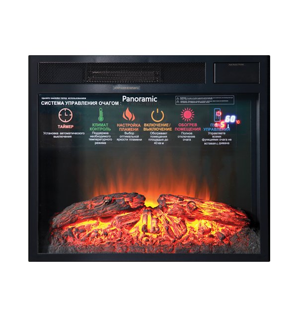 Каминокомплект Interflame Виелтон с очагом Foton 23 FX средний дуб