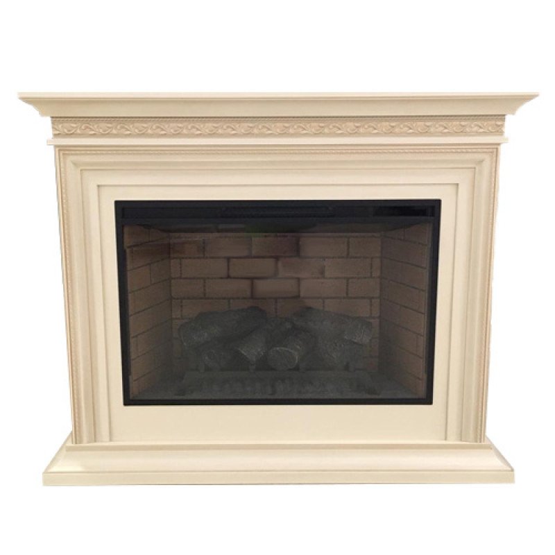 Каминокомплект Interflame Тайлер бежевый с очагом Foton 21-33 LED FX QZ