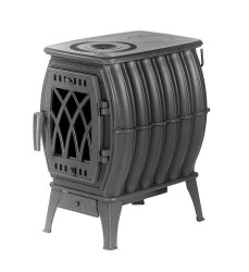 Печь-камин отопительно-варочная PROMetall Бахта серая