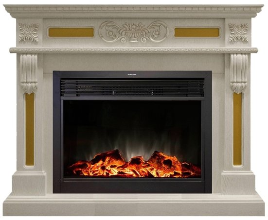 Каминокомплект RealFlame Corsica 26 WT с очагом MoonBlaze LUX Black