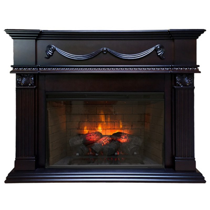 Каминокомплект Interflame Касабланка темный дуб с очагом Foton 21-33 LED FX QZ