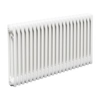 Стальной трубчатый радиатор Теплофорт ТР3057 22 секции боковое подключение 3/4 белый глянец