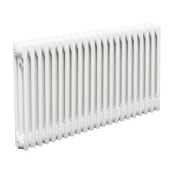 Стальной трубчатый радиатор Теплофорт ТР3057 22 секции боковое подключение 3/4 белый глянец