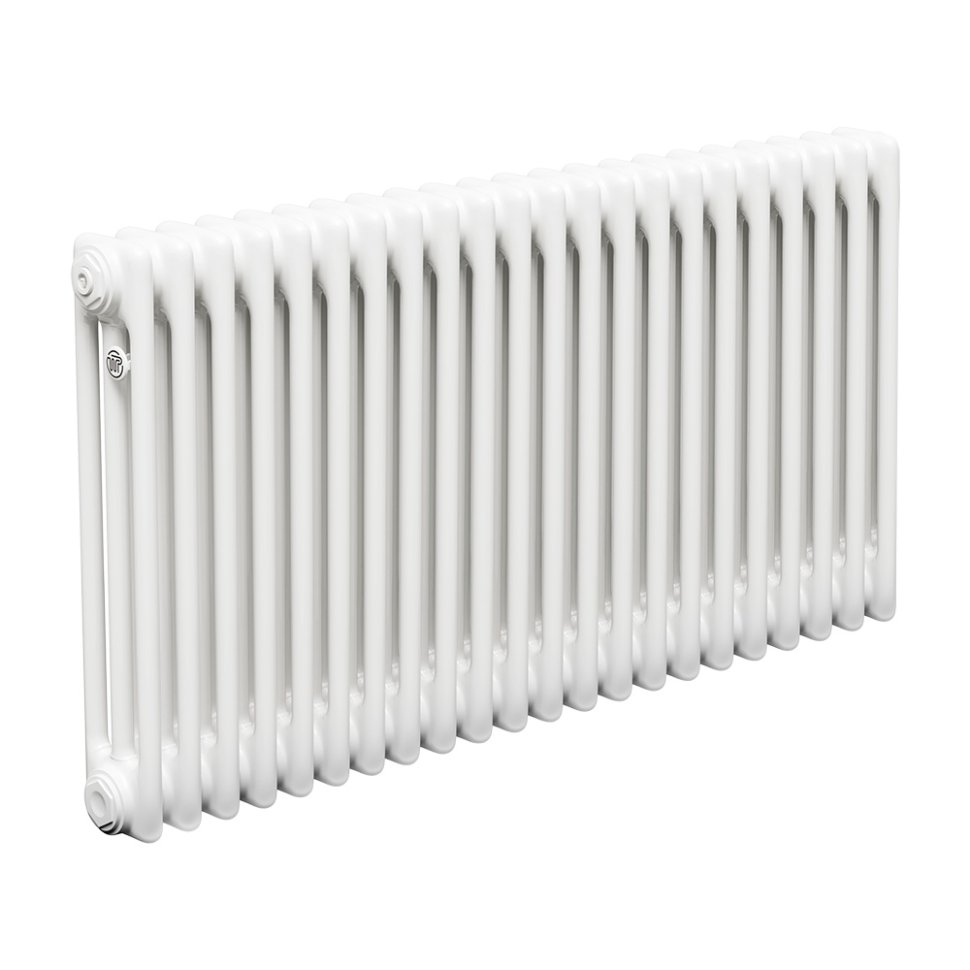 Стальной трубчатый радиатор Теплофорт ТР3057 22 секции боковое подключение 3/4 белый глянец