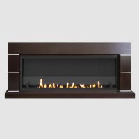 Встроенный портальный биокамин SteelHeat Alaska Long стекло стемалит