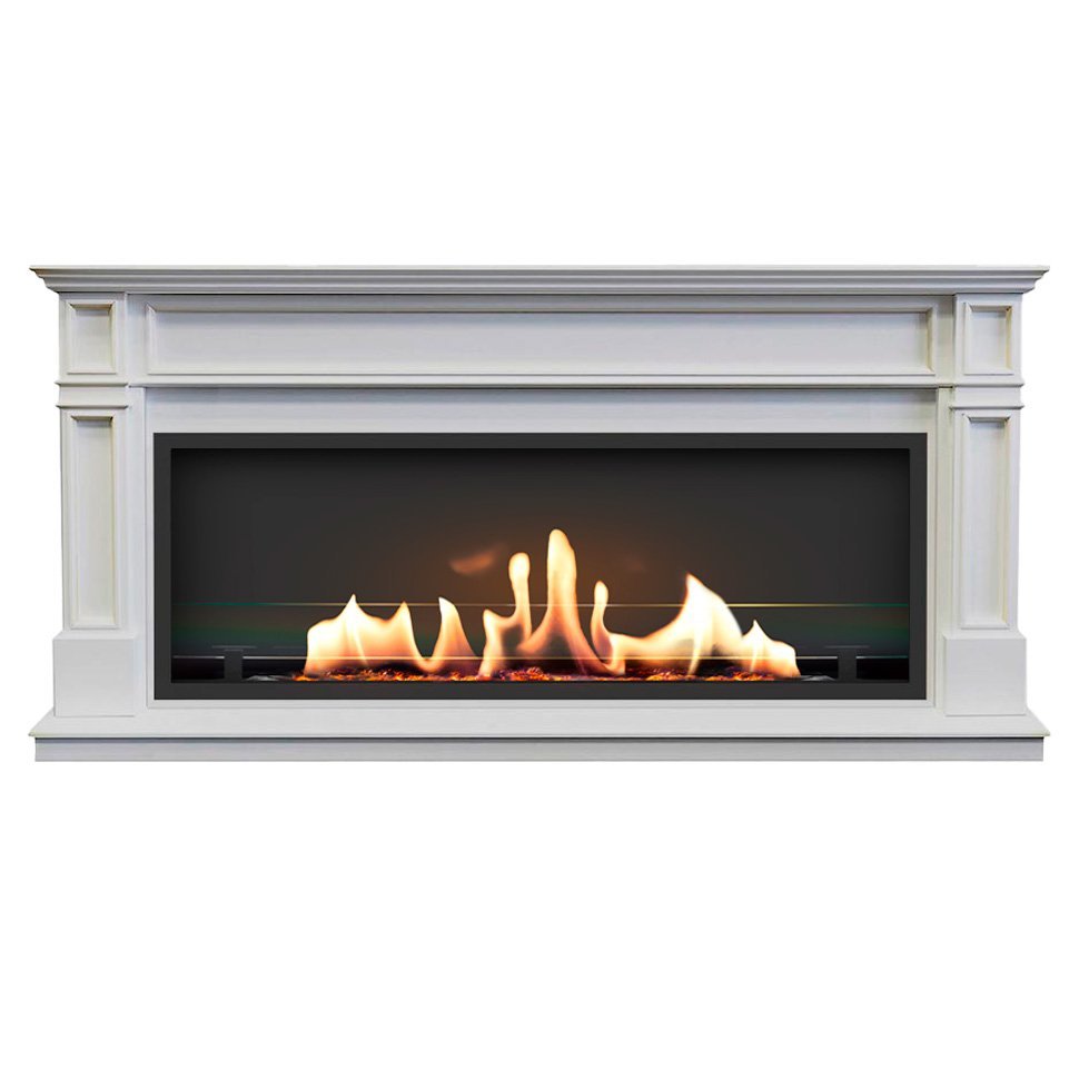 Встроенный портальный биокамин SteelHeat Bordo Long стекло