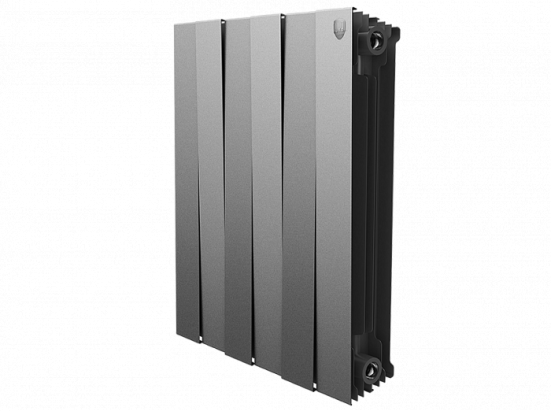 Биметаллический радиатор отопления Royal Thermo PianoForte 500 12 секций Silver Satin