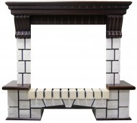 Портал Interflame Экстер темный дуб под очаг Foton 26 M LED FX QZ