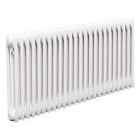 Стальной трубчатый радиатор Теплофорт ТР3057 24 секции боковое подключение 3/4 белый глянец