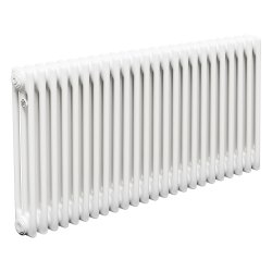 Стальной трубчатый радиатор Теплофорт ТР3057 24 секции боковое подключение 3/4 белый глянец