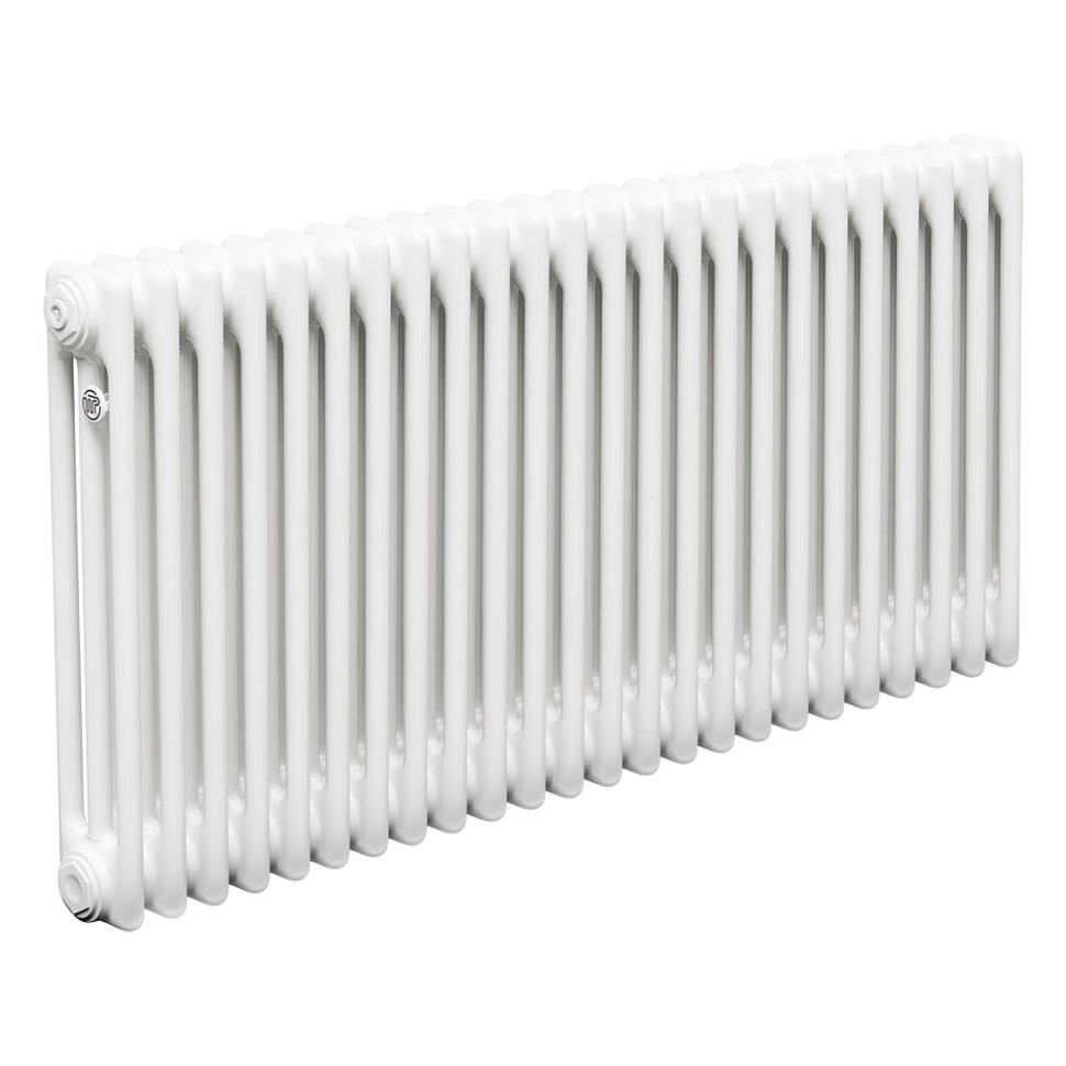 Стальной трубчатый радиатор Теплофорт ТР3057 24 секции боковое подключение 3/4 белый глянец