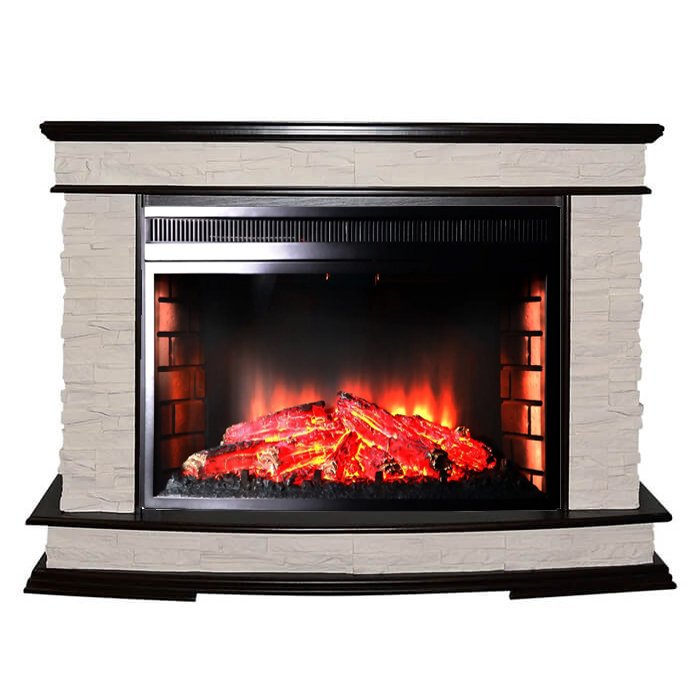 Каминокомплект Interflame Памир сланец с очагом Panoramic 33W LED FX венге