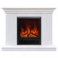 Каминокомплект Хорошие Камины Марс с очагом RealFlame Eugene белое дерево