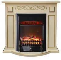 Каминокомплект Interflame Аспен бежевый патина с очагом Fobos FX M Black