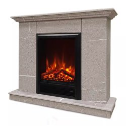 Каминокомплект Хорошие Камины Марс с очагом RealFlame Eugene мрамор