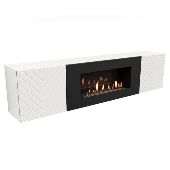 Тумба с биокамином Firelight BFP-P1700V белая