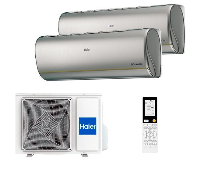 Мульти сплит-система на 2 комнаты 25+35 м2 Haier AS25S2SJ2FA-S+AS35S2SJ2FA-S/2U50S2SM1FA-3 Jade Super Match