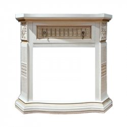 Портал Interflame Джессика бежевый с золотой патиной под очаг Foton 23 LED FX