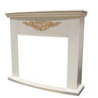 Портал Interflame Диамонд бежевый с золотой патиной под очаг Panoramic 25-30 3D