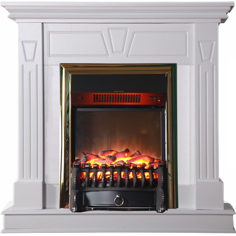 Каминокомплект Interflame Берта с очагом Fobos FX M Brass белый