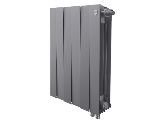 Биметаллический радиатор отопления Royal Thermo PianoForte 500 VDR80 6 секций Silver Satin