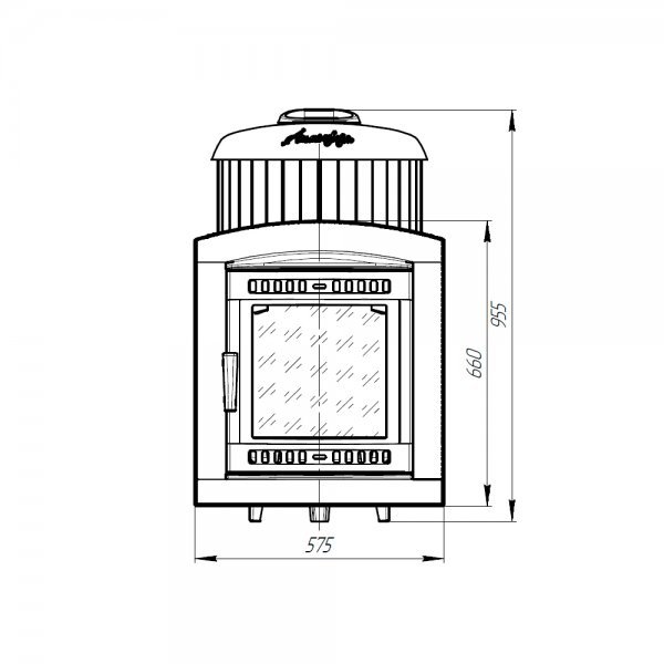 Печь банная PROMetall Атмосфера L в ламелях Жадеит наборный рисунок
