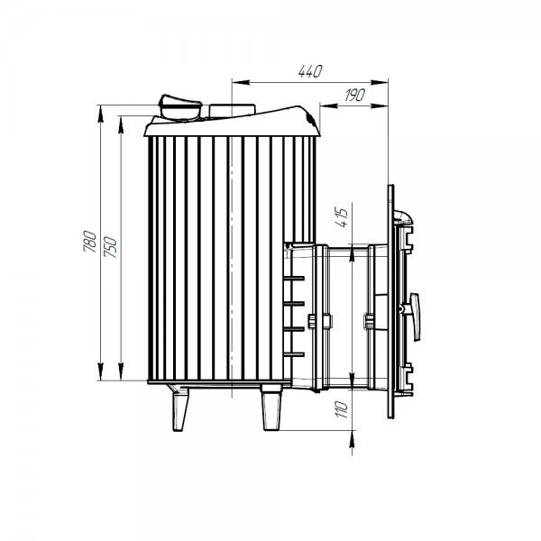 Печь банная PROMetall Атмосфера L в ламелях Жадеит наборный рисунок