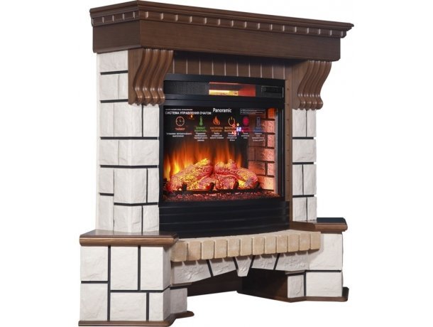 Каминокомплект Interflame Exter угловой под очаг Panoramic 08 25 LED FX