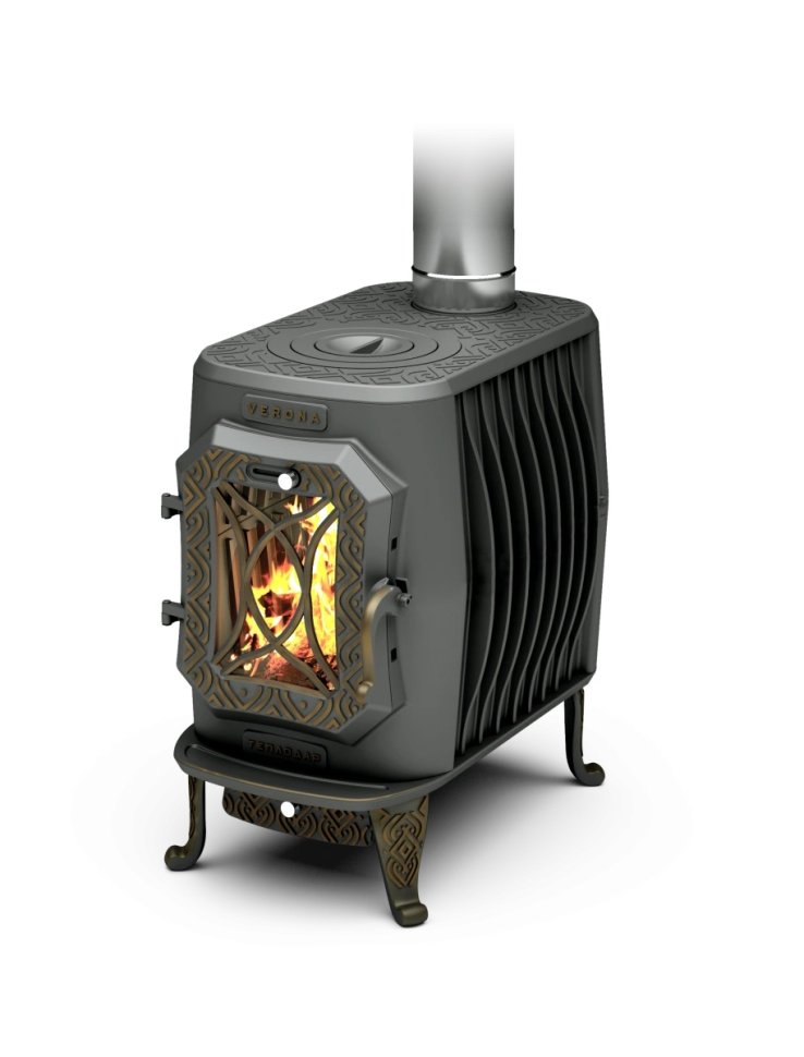 Печь-камин отопительно-варочная PROMetall VERONA-200 Gold