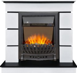 Каминокомплект Royal Flame Modern (Разборный) с очагом Aspen Black белый с черным