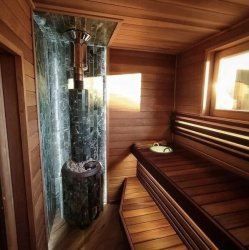 Печь банная PROMetall Атмосфера L в ламелях Змеевик наборный рисунок