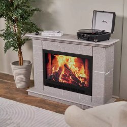 Каминокомплект Хорошие Камины Марс XL с очагом Феникс мрамор серый