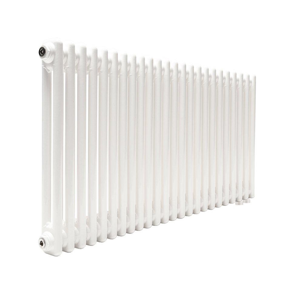 Стальной трубчатый радиатор Теплофорт ТР2057 ТВ 24 секции нижнее подключение 1/2 белый глянец
