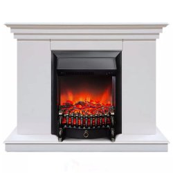Каминокомплект Хорошие Камины Марс с очагом RealFlame Fobos Lux Black белый