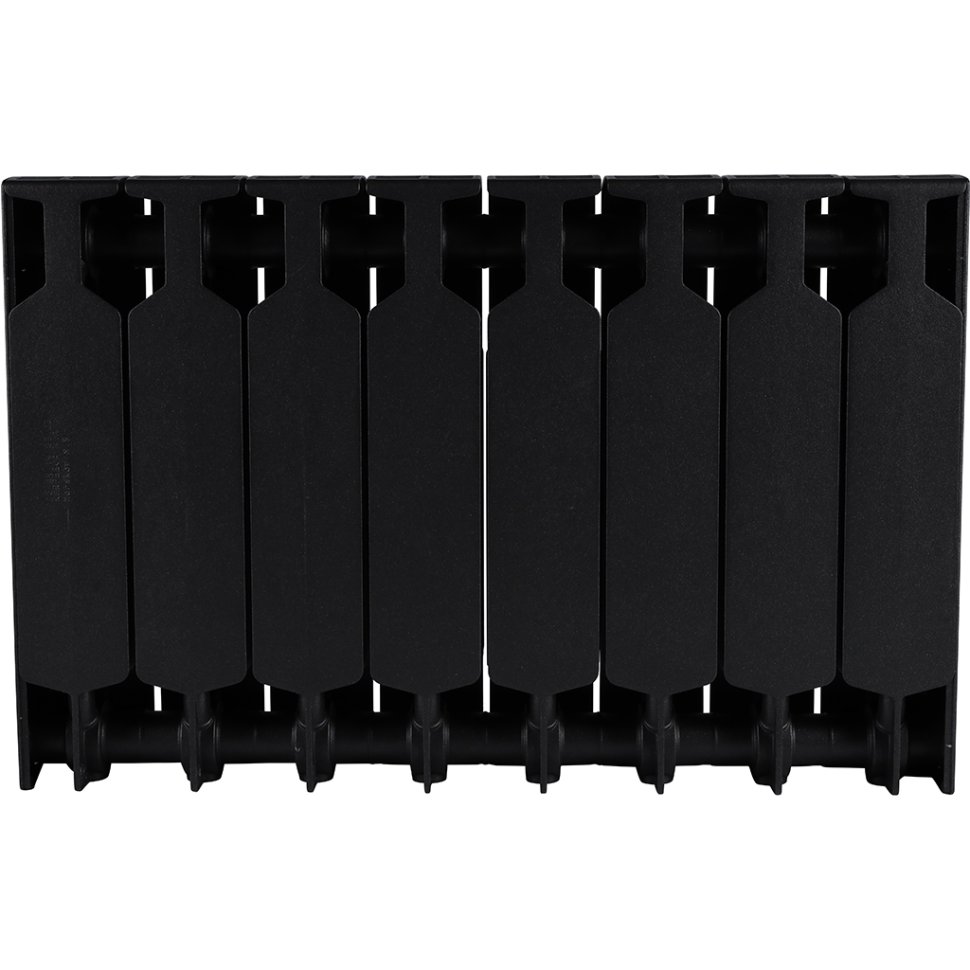 Биметаллический радиатор отопления Rifar Supremo 350 боковое подключение 8 секций антрацит