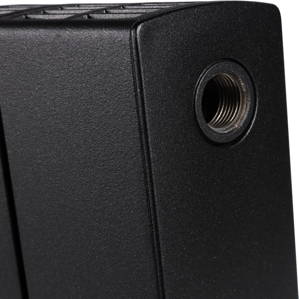 Биметаллический радиатор отопления Rifar Supremo 350 боковое подключение 8 секций антрацит