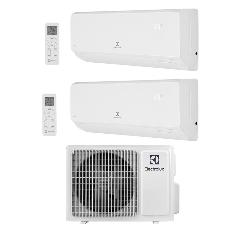 Мульти сплит-система на 2 комнаты 25+25 м2 Electrolux EACS/I-09+09 НMB/FMI-18-2/N8_ERP